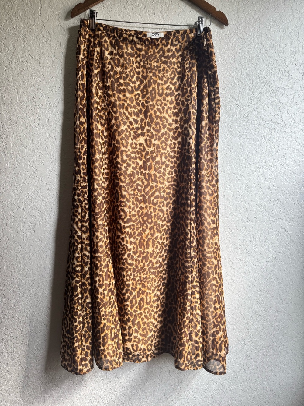 Cato Leopard Print Maxi Skirt - Brown and Tan